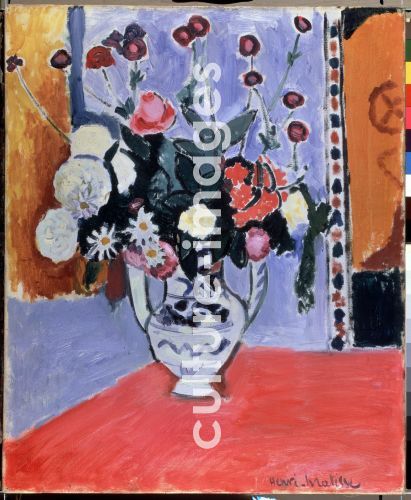 Henri Matisse, Blumenstrauß (Vase mit zwei Griffe)