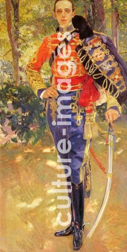 Joaquín Sorolla y Bastida, Porträt König Alfons XIII. von Spanien in Husarenuniform