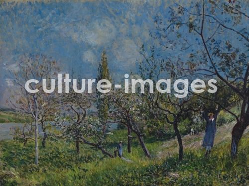 Alfred Sisley, Obstgarten im Frühling, By