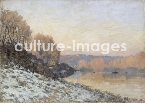 Alfred Sisley, Die Seine in Bougival im Winter