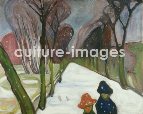 Edvard Munch, Neuschnee in der Allee