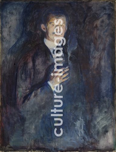 Edvard Munch, Selbstbildnis mit Zigarette