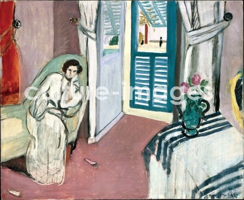 Henri Matisse, Frau auf einem Diwan (Zimmer im Hôtel Méditerranée)