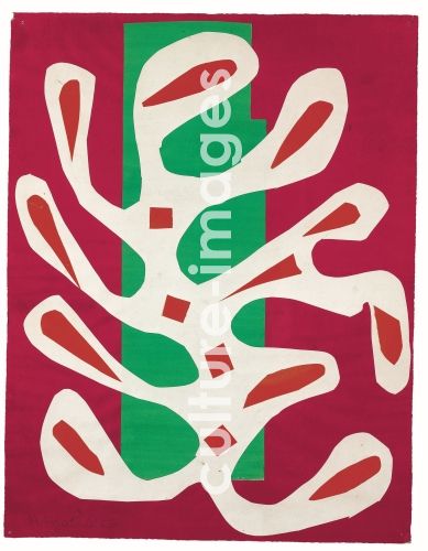 Henri Matisse, Algue blanche sur fond rouge et vert