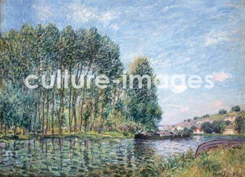 Alfred Sisley, Flußbiegung des Loing bei Moret. Frühling