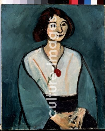 Henri Matisse, Dame in Grün (Frau mit der roten Nelke), Matisse, Henri (1869-1954)