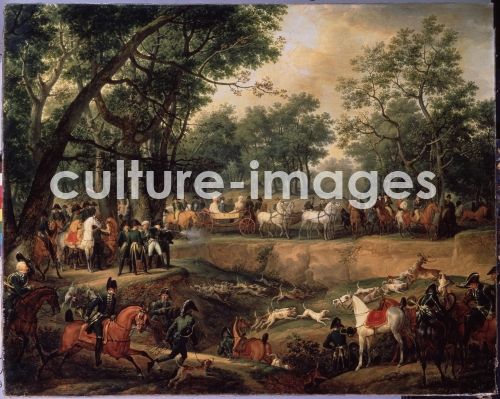 Carle Vernet, Napoleon auf der Jagd im Wald von Compiègne