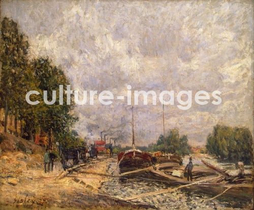 Alfred Sisley, Schleppschiffe bei Billancourt