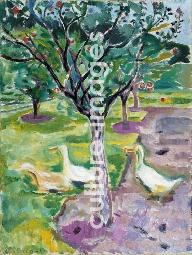 Edvard Munch, Geese in an Orchard