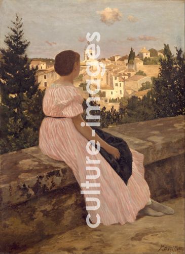 Frédéric Bazille, The Pink Dress (La Robe Rose)