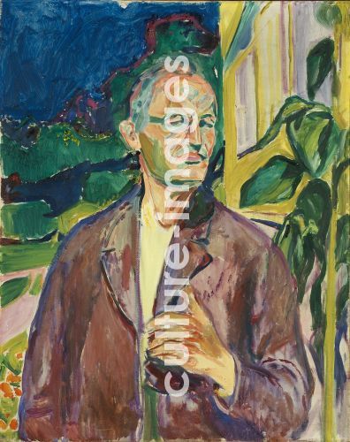 Edvard Munch, Self-Portrait in Front of the House Wall