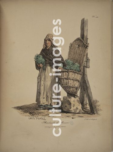 Carle Vernet, "Vogelmiere-Verkäuferin. Aus der Serie ""Cris de Paris"" (Ausrufer von Paris)"