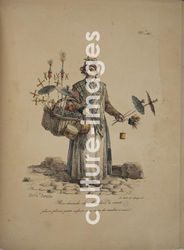 Carle Vernet, "Marchande de moulins à vent. Aus der Serie ""Cris de Paris"" (Ausrufer von Paris)"