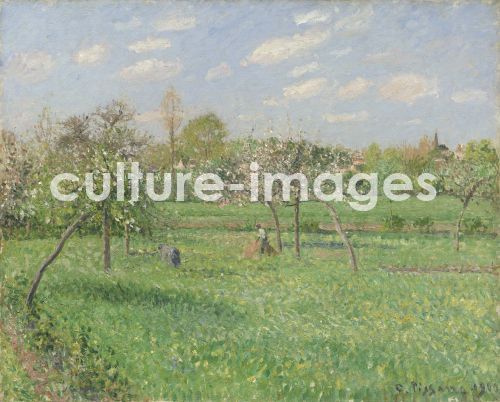 Camille Pissarro, Frühlingsmorgen mit Wolken, Éragny