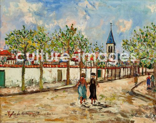 Maurice Utrillo, Avenue des tilleuls, Eglise de Montmagny (Val d