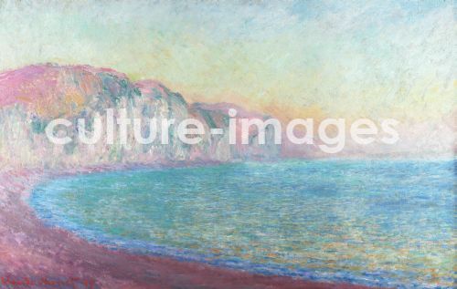 Claude Monet, Cliffs at Pourville, rising sun