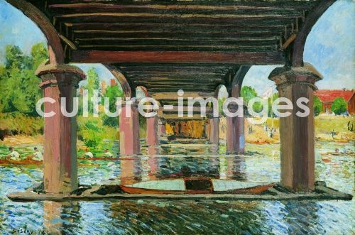 Alfred Sisley, Sous le pont de Hampton Court (Unter der Brücke bei Hampton Court)